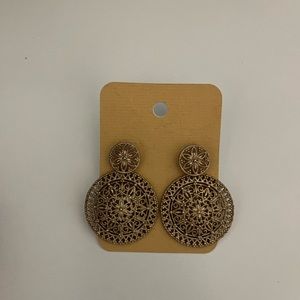 Vintage Boutique Goldtone Statement Earrings